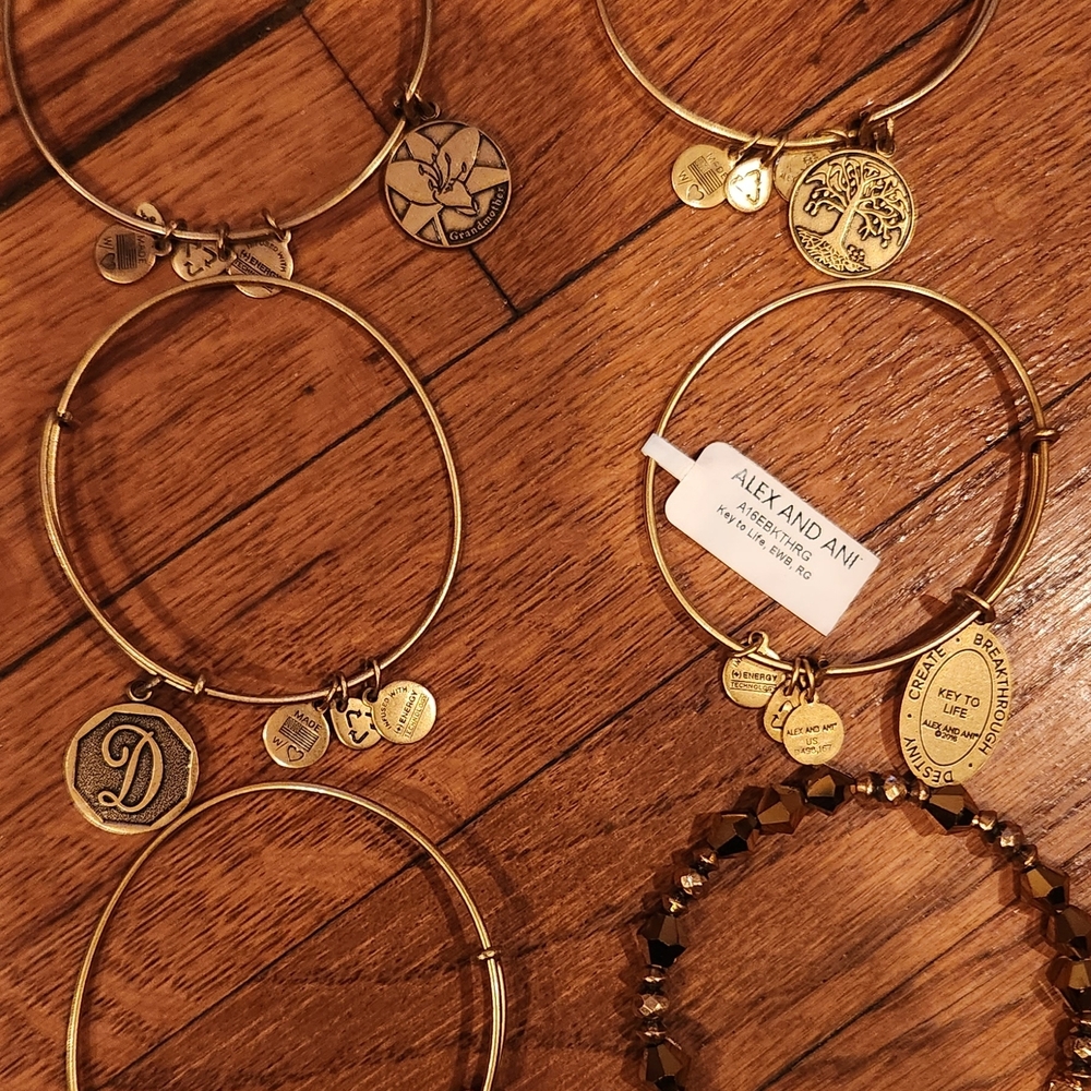 Alex and Ani Gold Charm Bracelet Collection